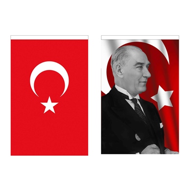50x75 cm  Türk Bayrak + Atatürk Poster 104