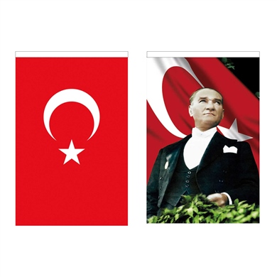 50x75 cm  Türk Bayrak + Atatürk Poster 106