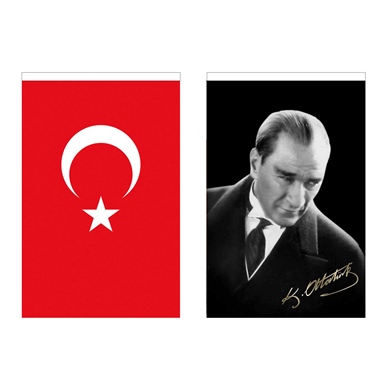 50x75 cm  Türk Bayrak + Atatürk Poster 102