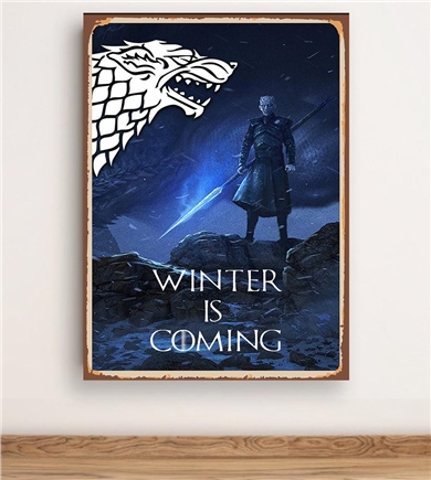 Trio Avm Game Of Thrones Winter Is Coming Tablo 30x45 cm