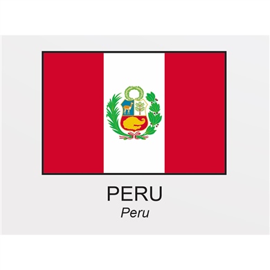 Trio Avm Peru Ülke Bayrağı 20 x 30 cm Raşel Kumaş
