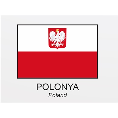 Trio Avm Polonya Ülke Bayrağı 20 x 30 cm Raşel Kumaş
